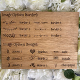 Personalised Heart Place Names, Wedding Place Settings, Wooden Heart Name Cards On Stand, Rustic Party Name Table Decorations, Font 6